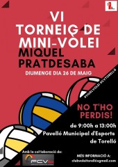 El CV Torelló organitza la VI Jornda de mini vòlei Miquel Prat de Saba