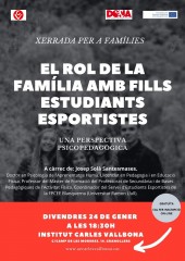 L’AEC Vallbona organitza una xerrada per a famílies amb fills estudiants i esportistes